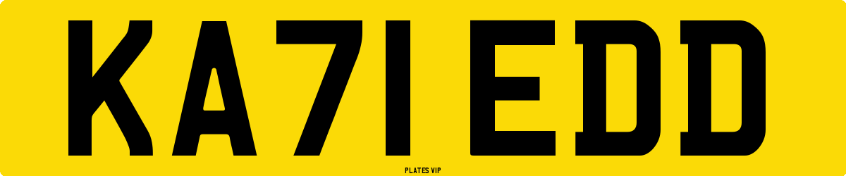 KA71 EDD Number Plate