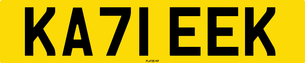 KA71 EEK Number Plate