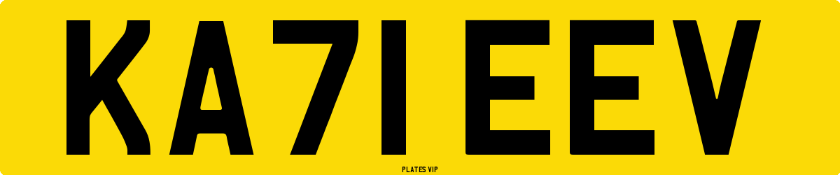 KA71 EEV Number Plate