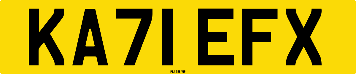 KA71 EFX Number Plate