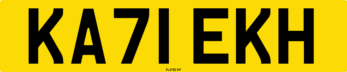 KA71 EKH Number Plate