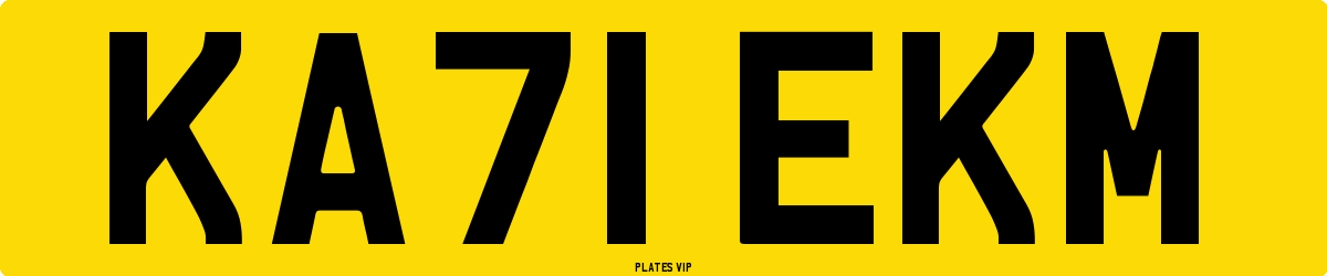 KA71 EKM Number Plate