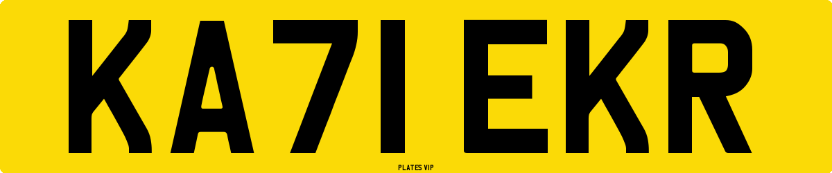 KA71 EKR Number Plate