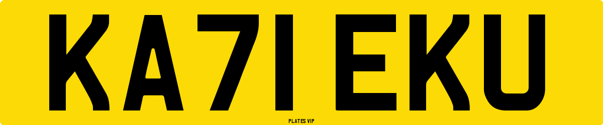 KA71 EKU Number Plate