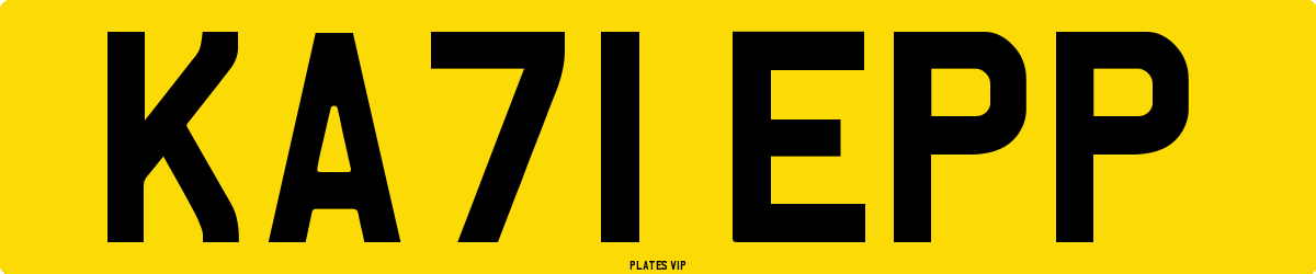 KA71 EPP Number Plate