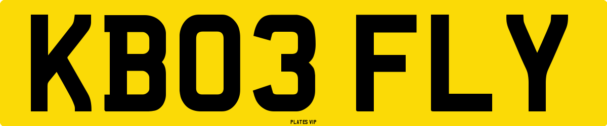 KB03 FLY Number Plate