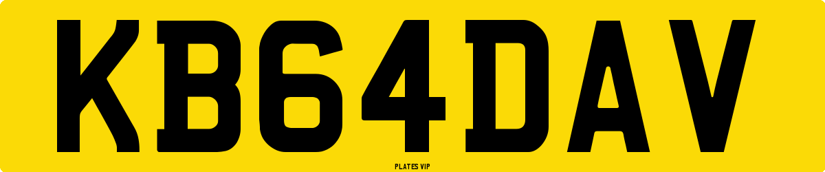 KB64DAV Number Plate