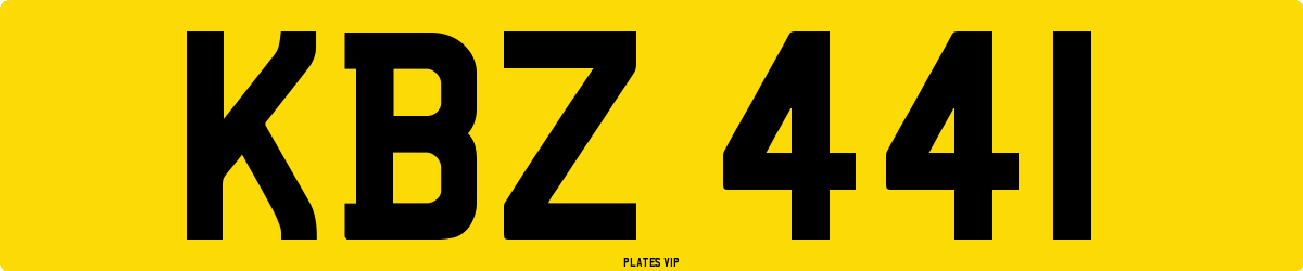 KBZ 441 Number Plate