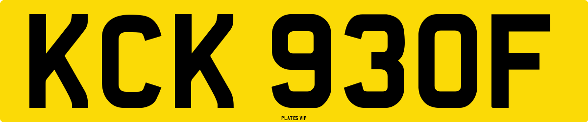KCK 930F Number Plate