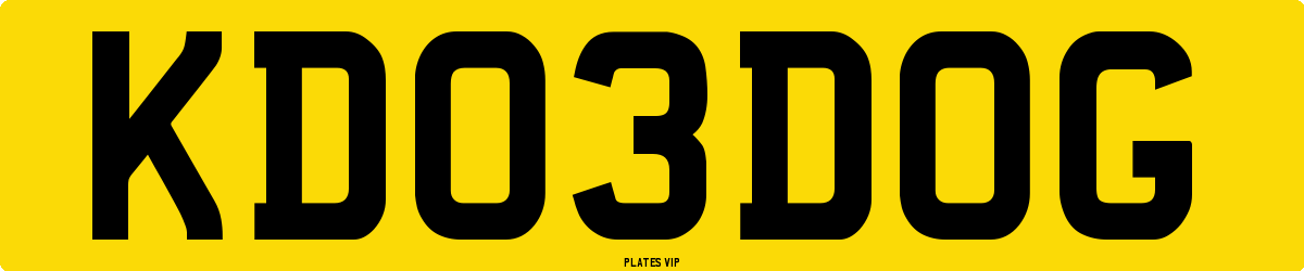 KD 03 DOG Number Plate