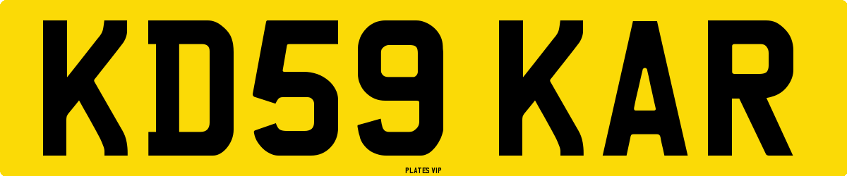 KD59 KAR Number Plate
