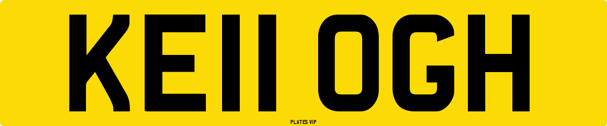 KE11 OGH Number Plate