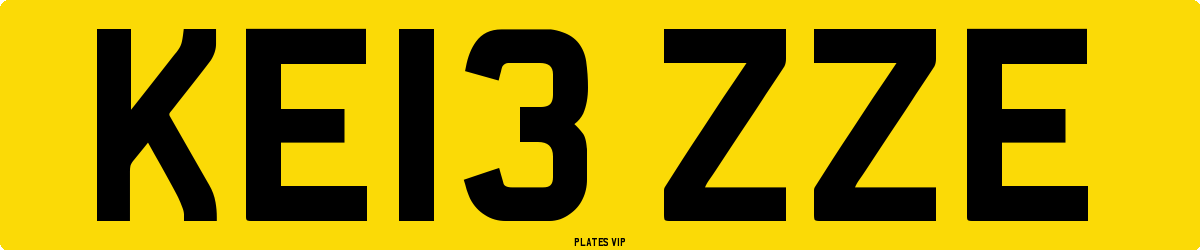 KE13 ZZE Number Plate