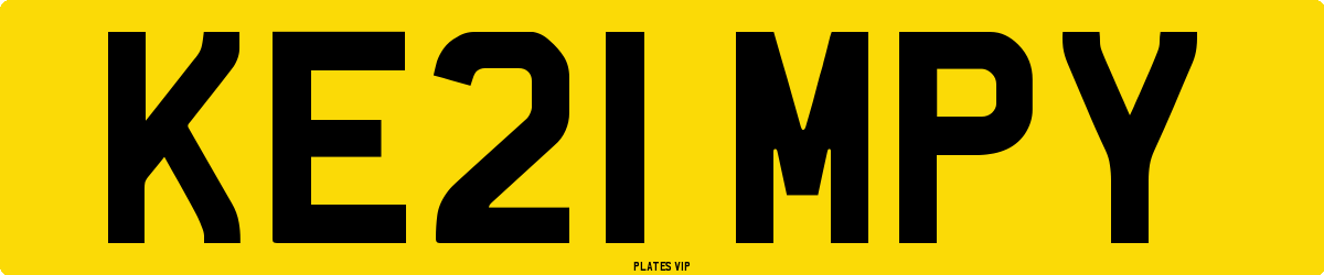 KE21 MPY Number Plate