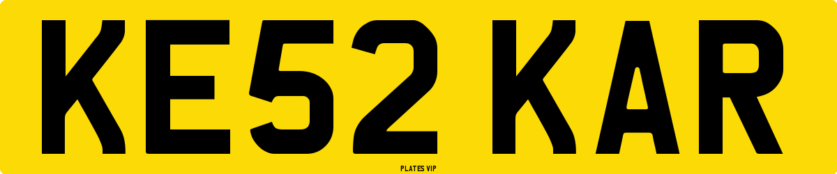KE52 KAR Number Plate