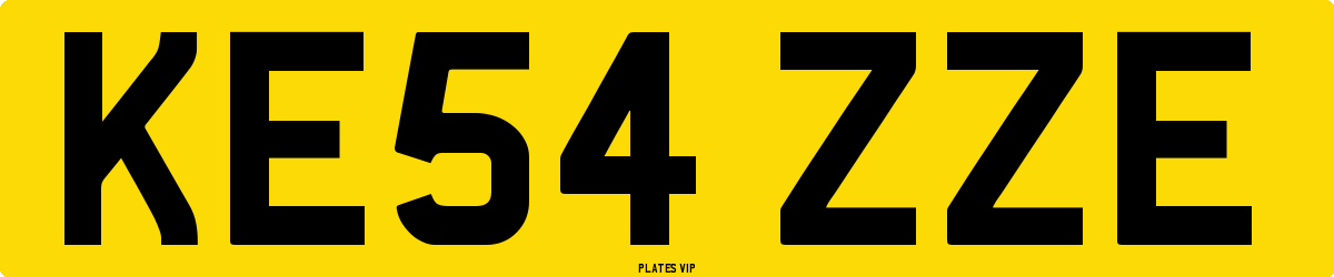 KE54 ZZE Number Plate