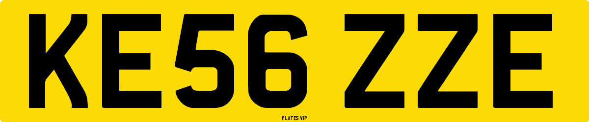 KE56 ZZE Number Plate