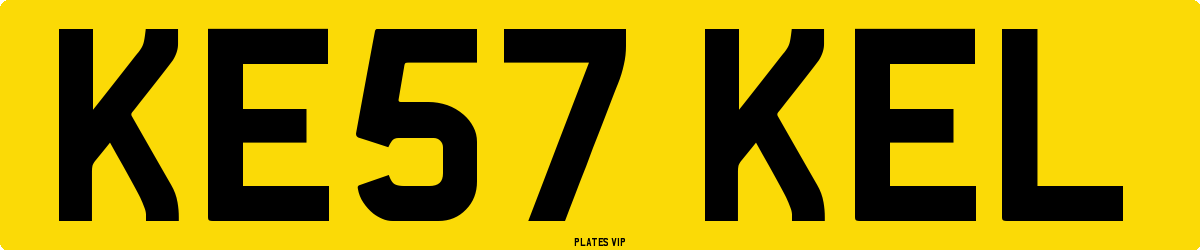 KE57 KEL Number Plate