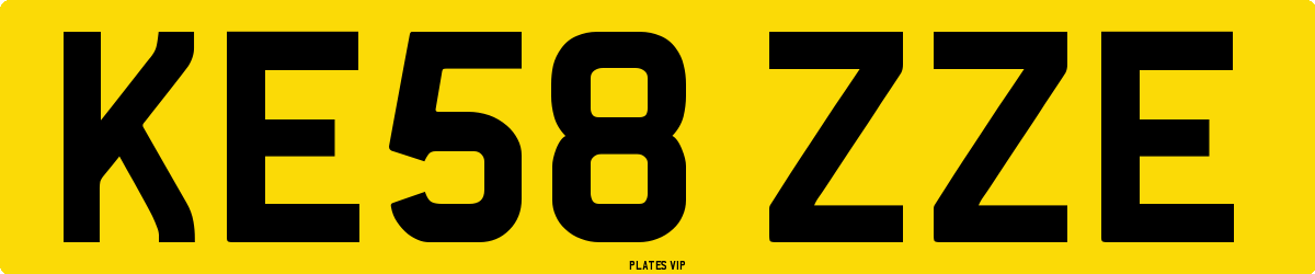 KE58 ZZE Number Plate