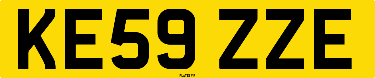 KE59 ZZE Number Plate