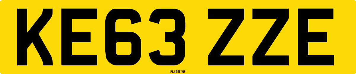 KE63 ZZE Number Plate