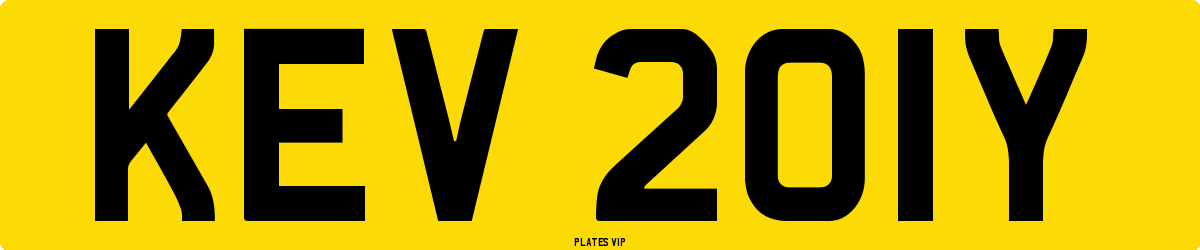 KEV 201Y Number Plate
