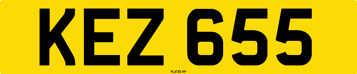 KEZ 655 Number Plate
