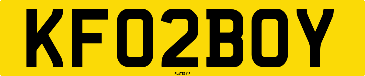 KF 02 BOY Number Plate