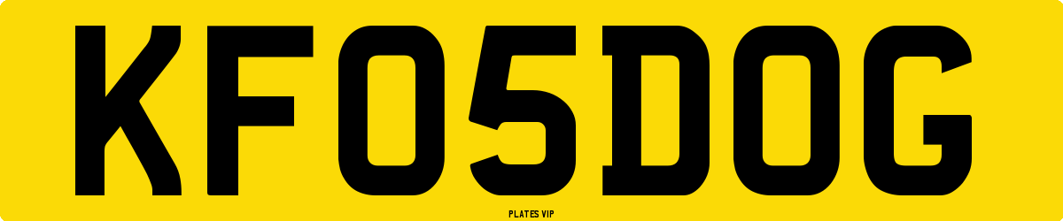 KF 05 DOG Number Plate