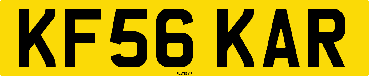 KF56 KAR Number Plate