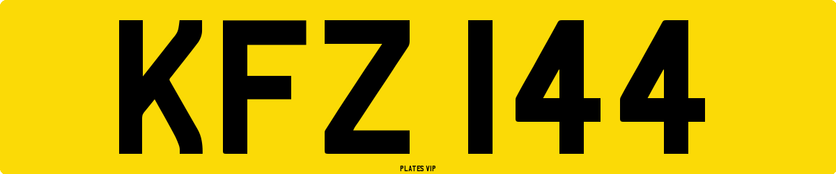 KFZ 144 Number Plate
