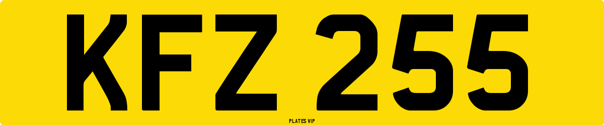 KFZ 255 Number Plate