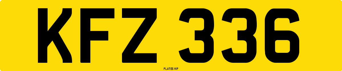 KFZ 336 Number Plate
