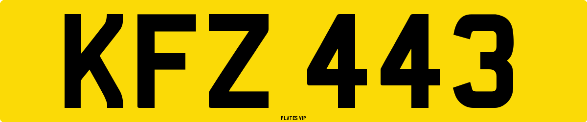 KFZ 443 Number Plate