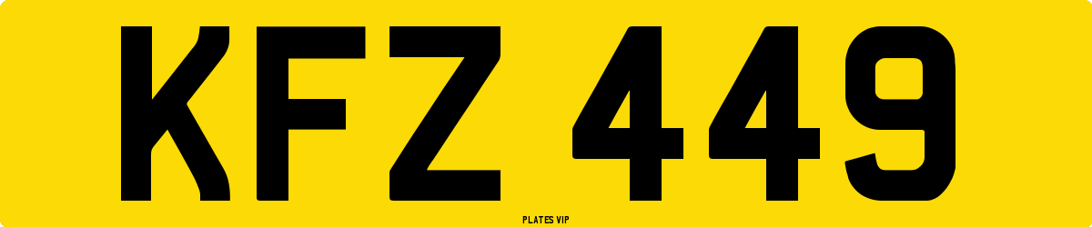 KFZ 449 Number Plate