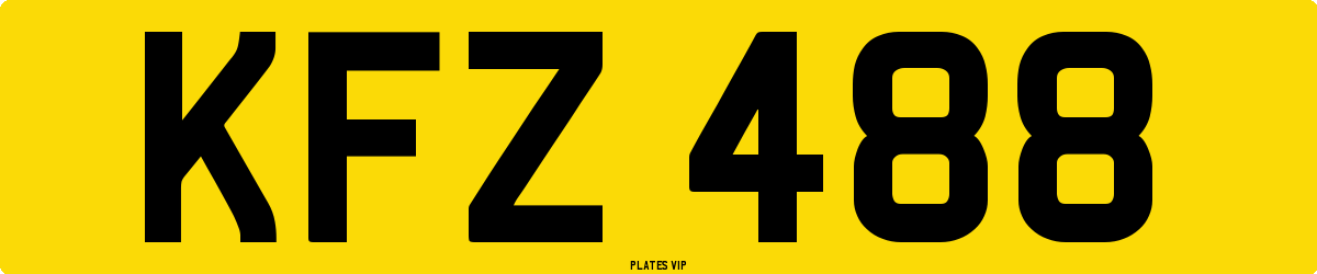 KFZ 488 Number Plate