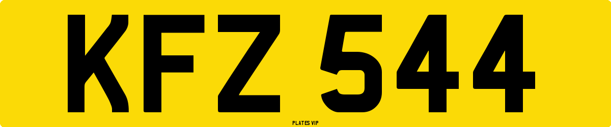 KFZ 544 Number Plate