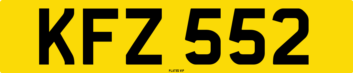 KFZ 552 Number Plate