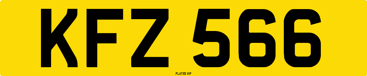 KFZ 566 Number Plate