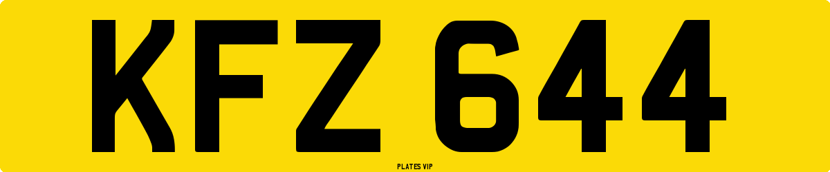 KFZ 644 Number Plate