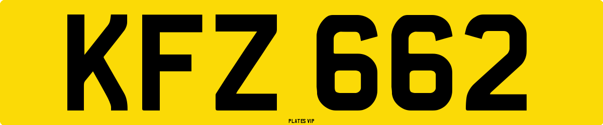 KFZ 662 Number Plate