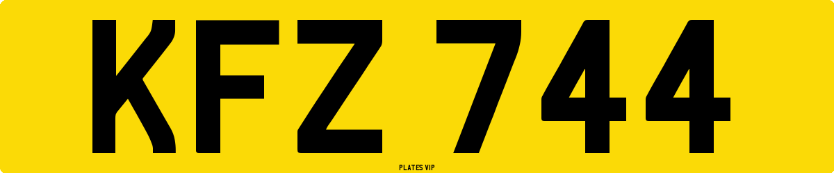 KFZ 744 Number Plate