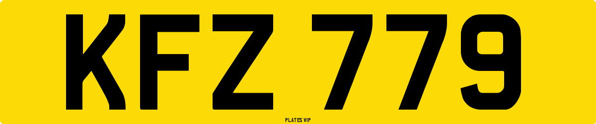 KFZ 779 Number Plate