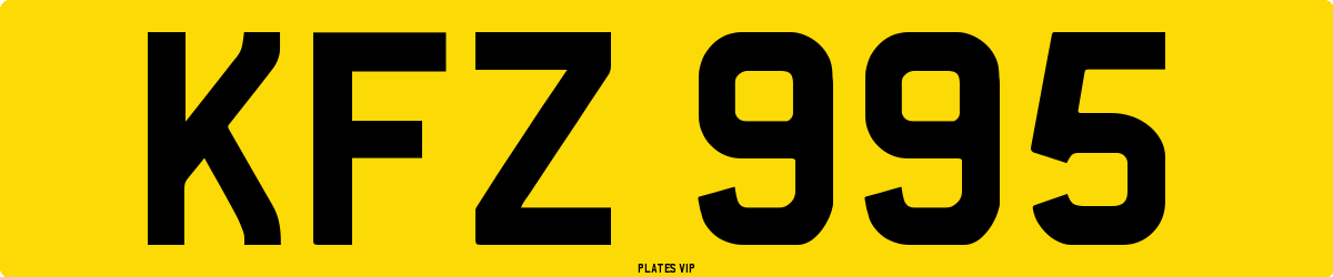 KFZ 995 Number Plate