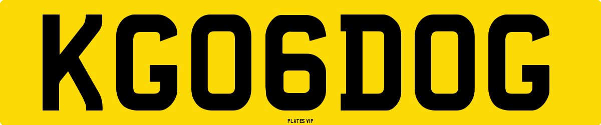 KG 06 DOG Number Plate