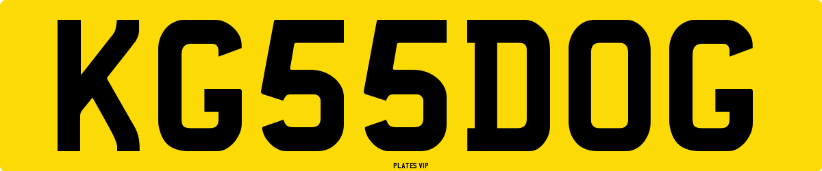 KG 55 DOG Number Plate