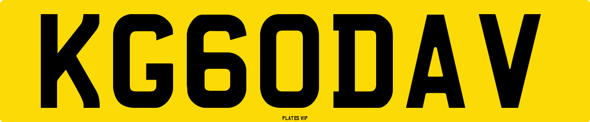 KG60DAV Number Plate