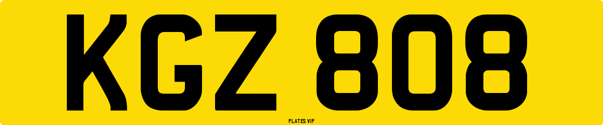 KGZ 808 Number Plate