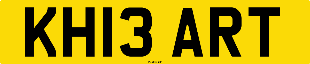KH13 ART Number Plate