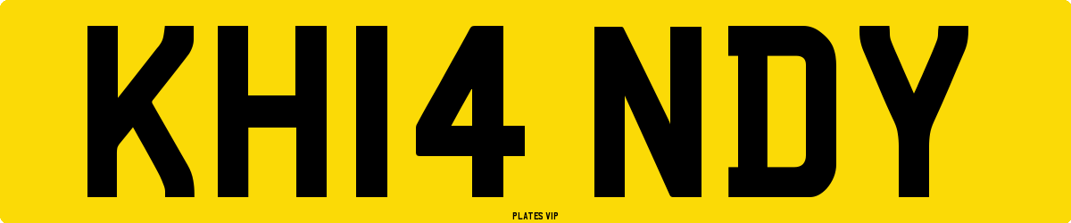 KH14 NDY Number Plate
